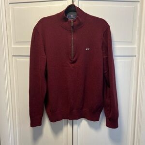 Vineyard Vines 1/4 Zip Cotton/ Cashmere Blend Pullover Sweater Size Mens Medium